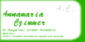 annamaria czimmer business card