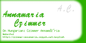 annamaria czimmer business card